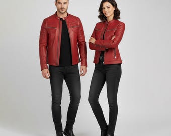 Leather Jackets for Couples | Men & Women Genuine Leather Jacket