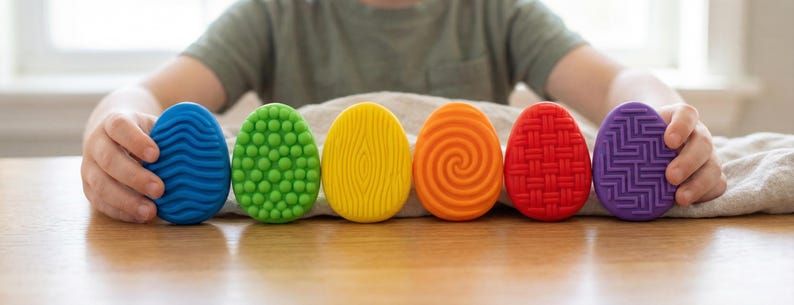 Textured Worry Stones STL Bundle – Sensory Toy for Autism & Anxiety Relief – Fidget Stones 3D Print Files – Calming Sensory Set Kids & Adults