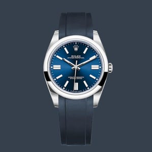 Cinturino Oysterflex Con Fibbia Deployante Argento, Per Apple Watch 44/45/49 Mm, S10 Ultra 2