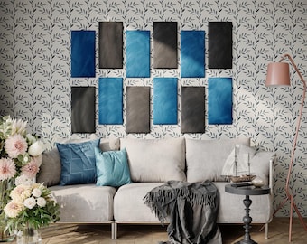 RECTANGULAR Velvet Soft Decorative Upholstered Art Wall Panels | Padded Boards | Cladded Decor Anti Collision | Soundproof Treatment