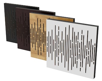 Acoustic Panel WAVE | Combines Sound Absorption and Diffusion | Reduce echo and Reverb | Acoustic Panels for Recording Studios and Home |