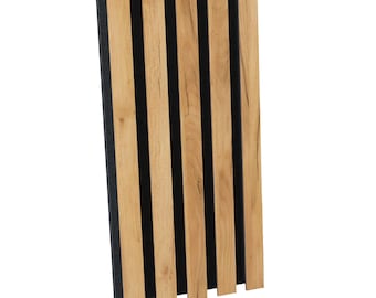 Panel de pared acústico de lamas de madera (HDF) "Pole-HALF" / Absorción y difusión acústica / Reducción de ruido / Paneles decorativos para estudios e interiores