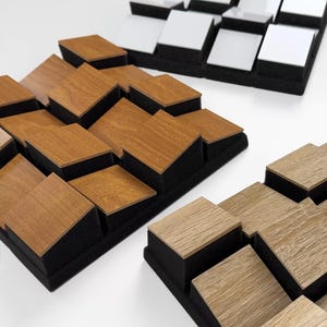 Dekorativer Schallwand-Diffusor “ZARINITY” | Modernes 3D Holz Design | DIY klangverbesserndes Mosaik-Panel