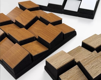 Decorative Acoustic Wall Diffuser “ZARINITY” | Modern 3D Wooden Design | DIY Sound-Enhancing Mosaic Panel