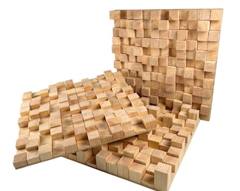 Acoustic Wood Diffuser «Skyline» -  50x50 cm / 20x20 Inches  | 2D QRD Panel | Pine Wooden Diffusor