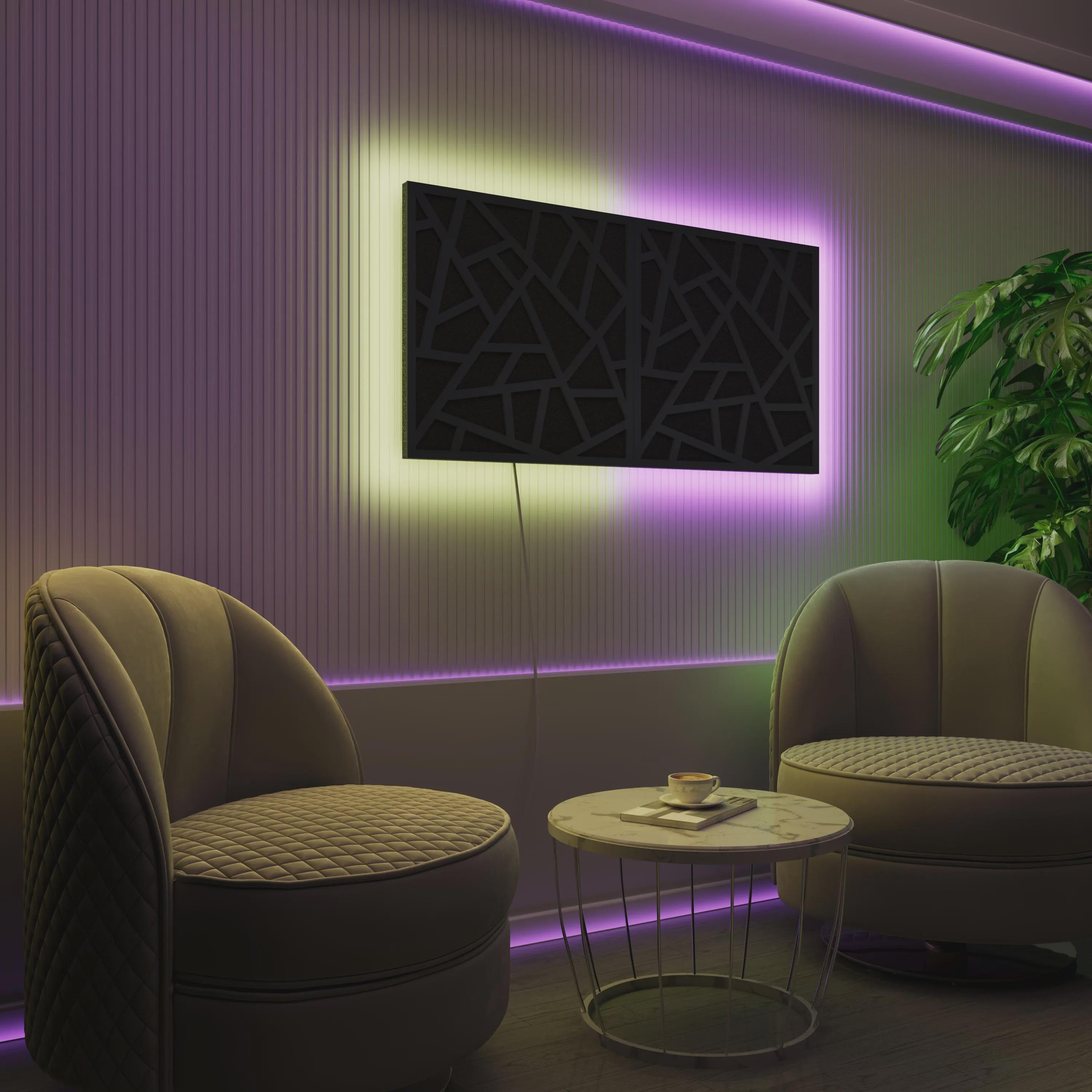 RGB Backlit Acoustic Wall Panels “SKYROSS” | Decorative Sound