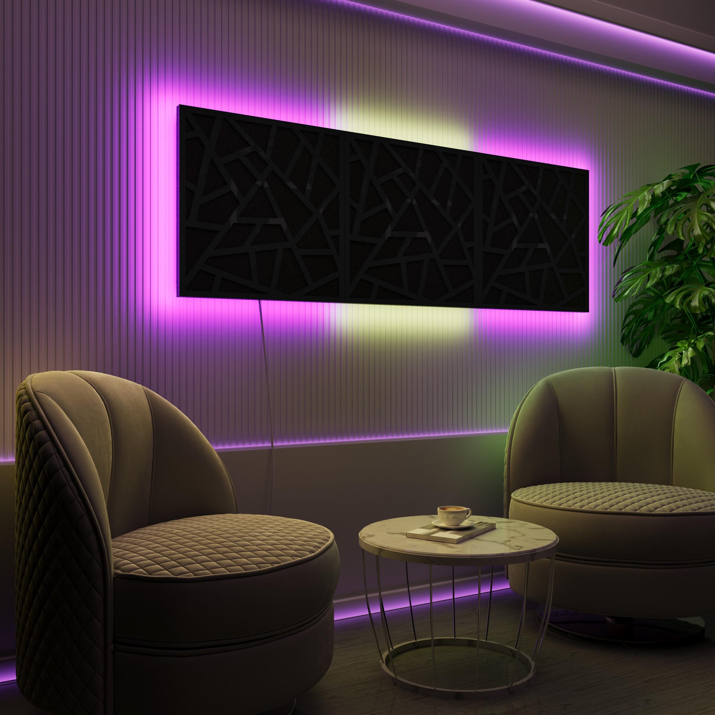 RGB Backlit Acoustic Wall Panels “SKYROSS” | Decorative Sound