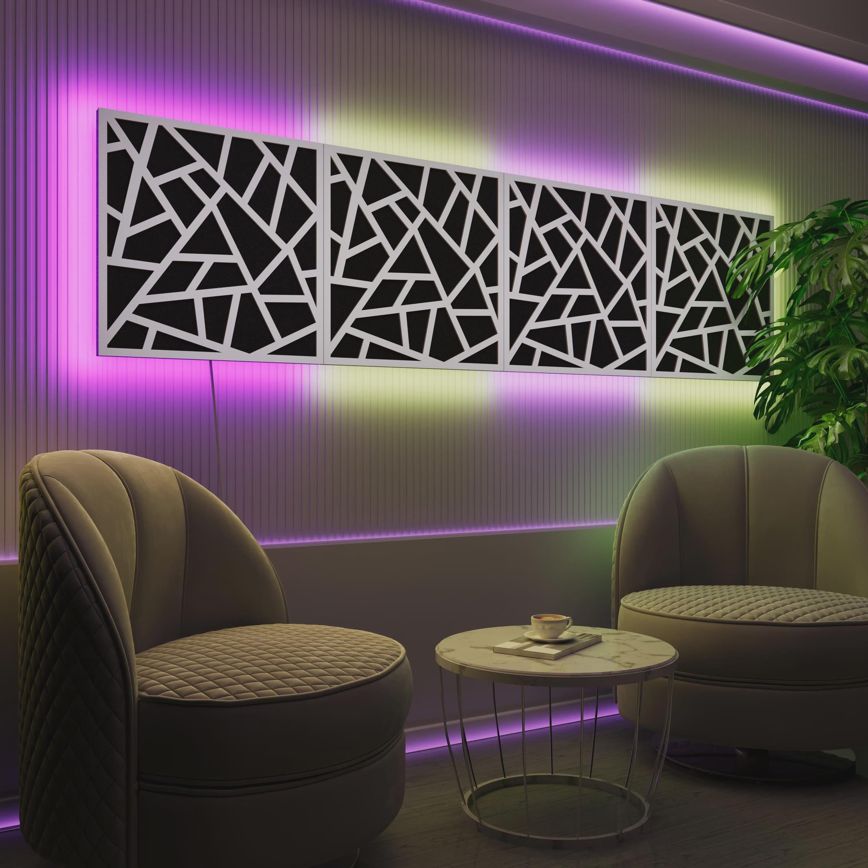 RGB Backlit Acoustic Wall Panels “SKYROSS” | Decorative Sound