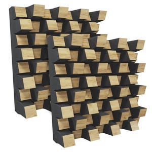 Acoustic Diffuser Panel "Sirius" | 20"x20" (50x50 cm) | 2D QRD Design | Controls Echo & Enhances Sound Quality | Studio Wall Treatment