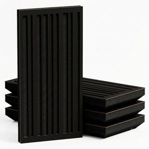 Smal akustisk panel "P9-VH" | Dekorativa väggpaneler | Absorption - Diffusion - Reflektion - Ljudisolering | Storlek: 50 x 25 cm