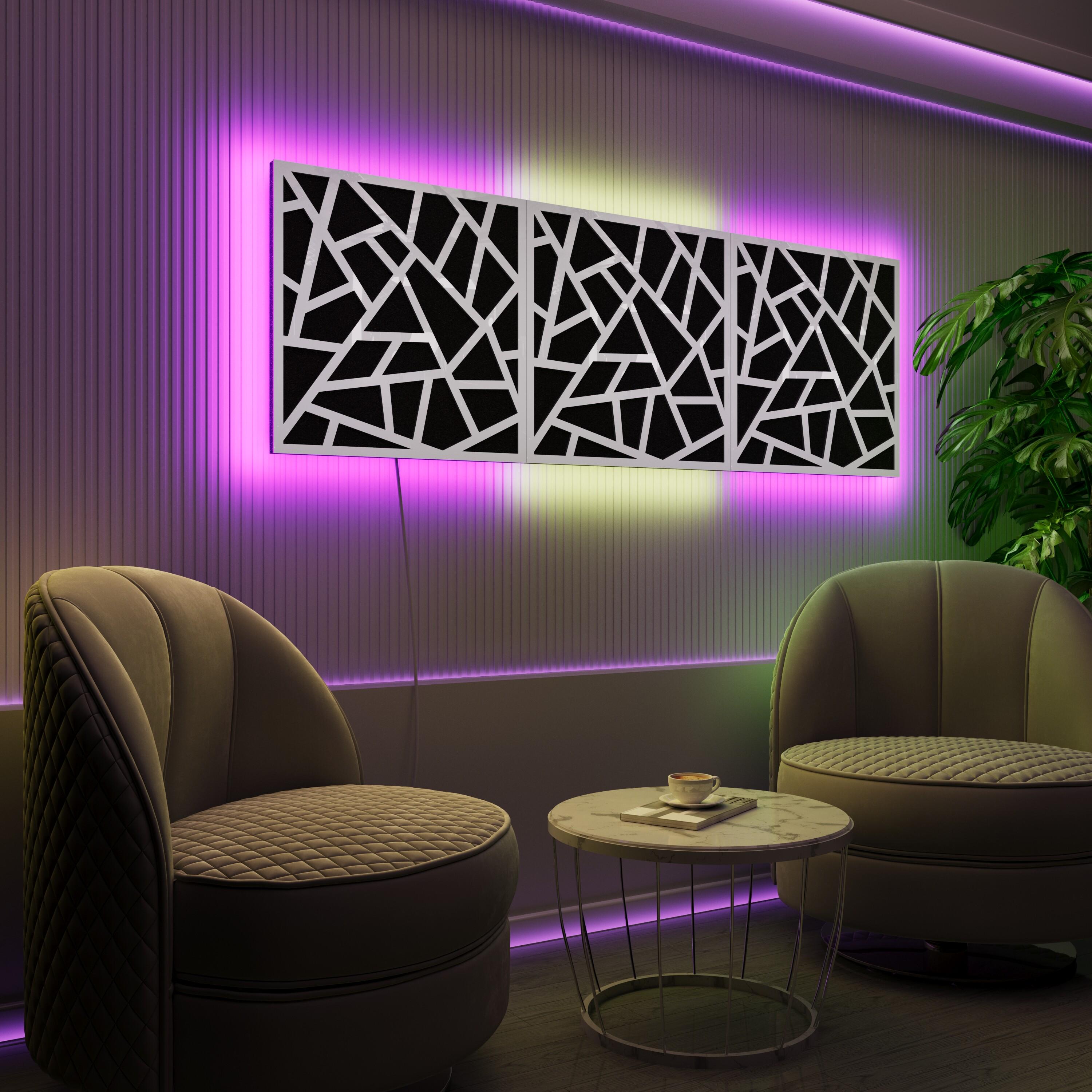 RGB Backlit Acoustic Wall Panels “SKYROSS” | Decorative Sound