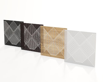 Set of 4 MDF Panels for Wall Decor "Wilds" | DIY Acoustic Panel Cover | Decorative Wooden (MDF) Hanging Wall Art for Home