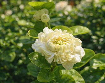 Grand Duke of Tuscany Jasmine – Jasminum Sambac, Small Rooted Starter Plant, Fragrant Double White Blooms