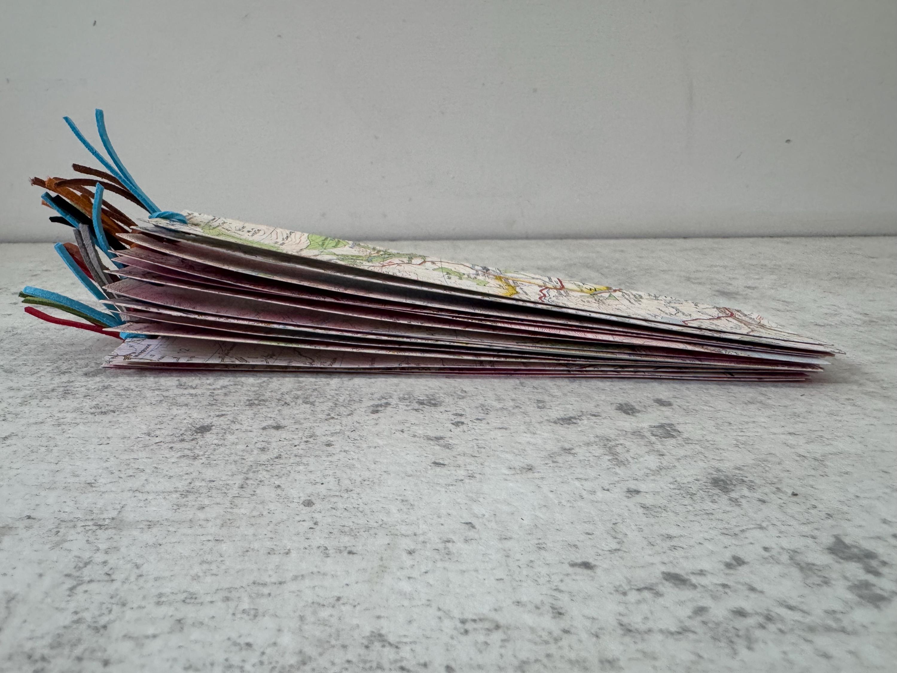 Personalised Map Bookmark Page Marker Handmade Upcycled Map Gift Custom ...