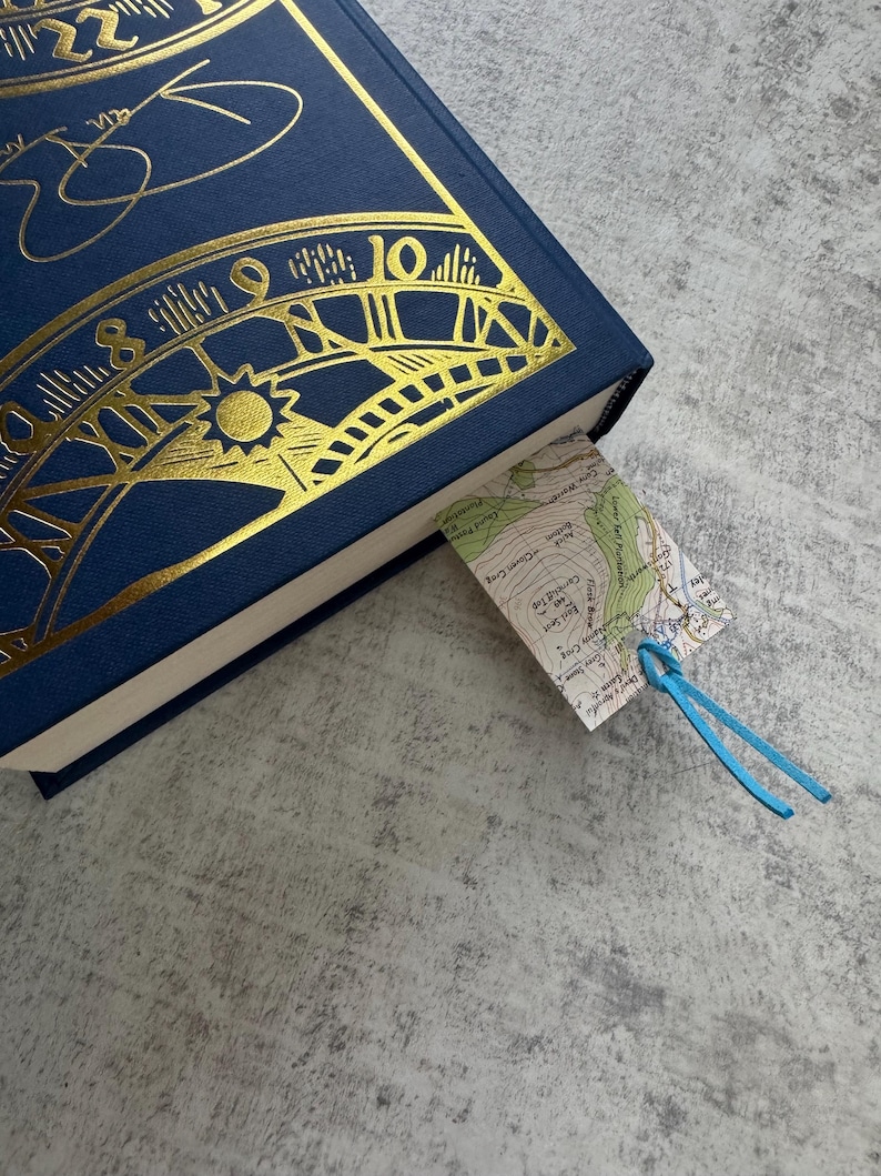 Personalised Map Bookmark Page Marker Handmade Upcycled Map Gift Custom ...