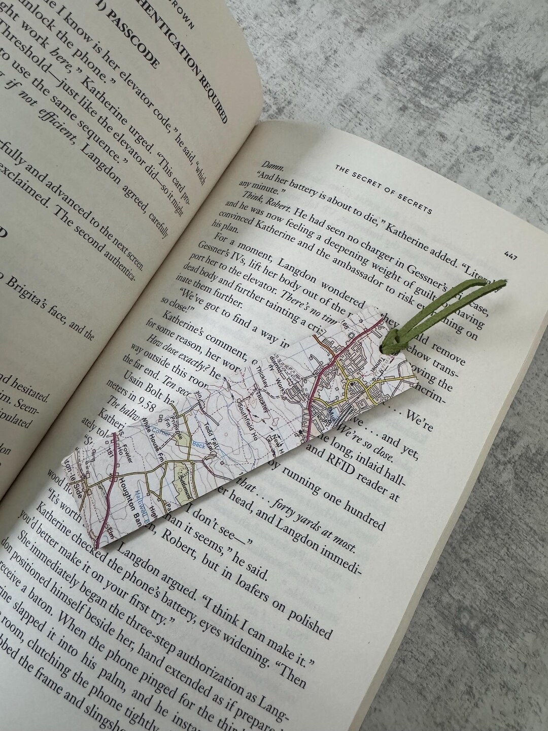 Personalised Map Wooden Bookmark Page Marker Handmade Upcycled Map Gift ...