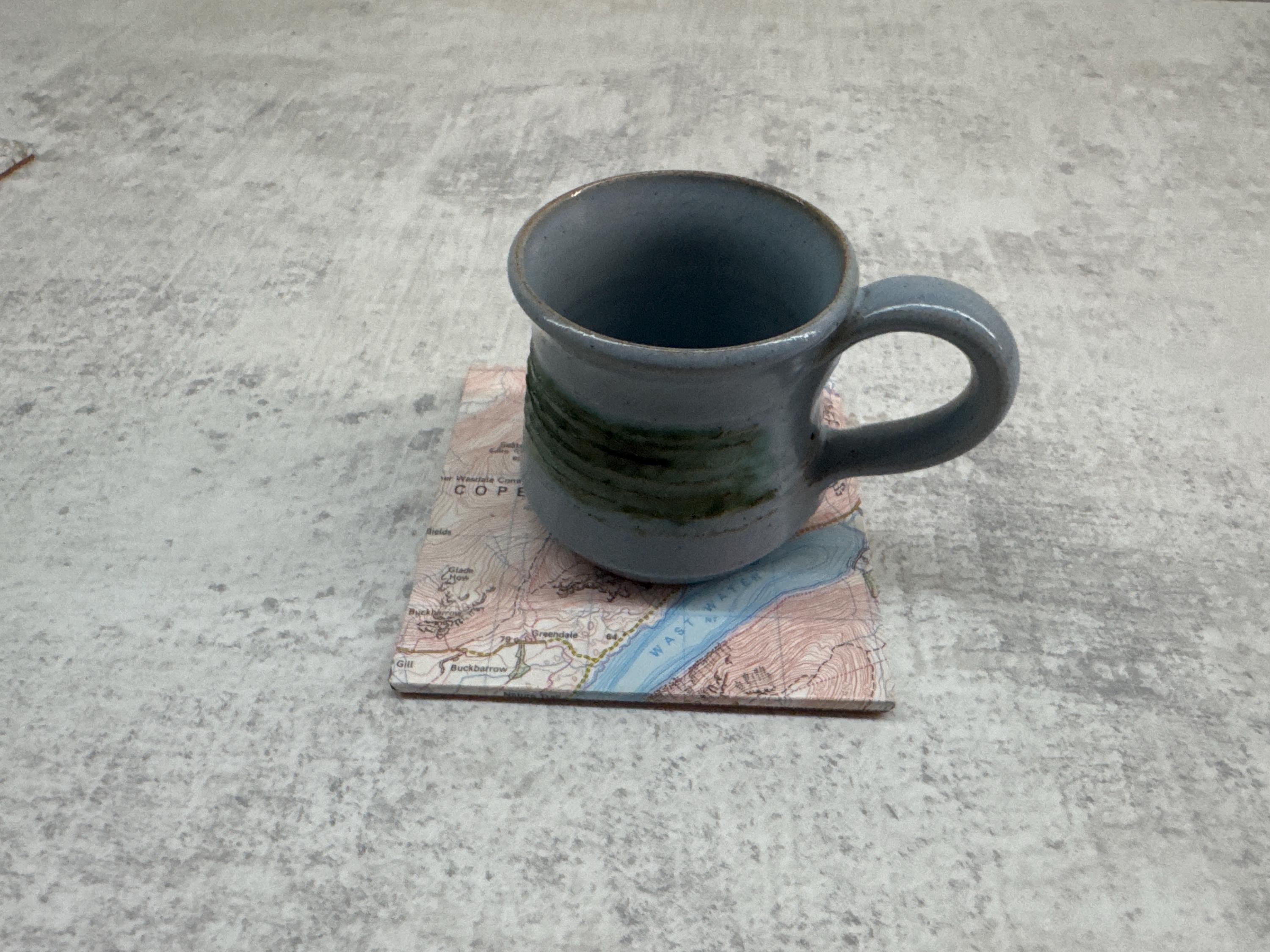 Postcode Coasters Personalised Map Coaster Recycled Handmade Upcycled Map Gift Custom ...