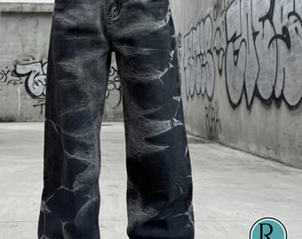 Straight Leg Jeans | Loose Retro Denim Pants | Streetwear Casual Style | Y2K Trend