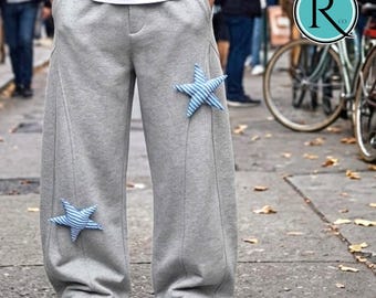 Loose Patchwork Pants | Casual Wide Leg Sweatpants | Everyday Wear | Y2K Streetwear Fashion