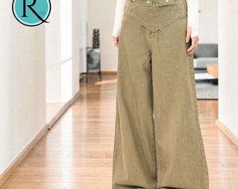 Hose mit weitem Bein | Abnehmbarer Gürtel Cargohose | Alltagskleidung | Y2K Streetwear-Stil