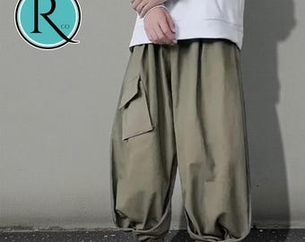 Cargo Wide Leg Pants | Loose Fit Trousers | Utility Streetwear Bottom | Casual Daily Wear