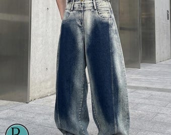 Lockere Denim Jeans | Lässige Hose mit weitem Bein | Alltagskleidung | Y2K Streetwear-Stil