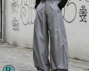 Bundfaltenhose | Lockere High Waist Hose | Freizeitkleidung | Minimal Art Outfit