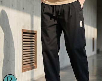 Kordelzug Jogger Hose | Lässige lockere gerade Hose | Alltagskleidung | Y2K Streetwear-Stil