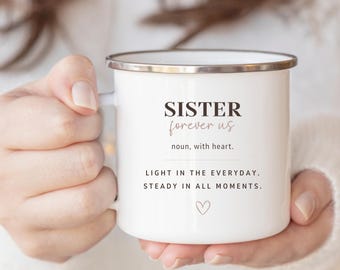 Personalized Sister Definition Mug – Gift for Sister – Birthday Gift for Sister | Ceramic or Enamel Cup