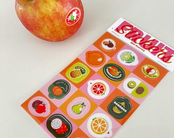 Fruit Labels Sticker Sheet 4x6in