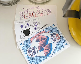 Recipe Cards: Favorite Cookies II - three 4x6in cards