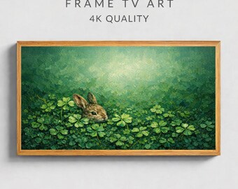 Spring Bunny & Meadow Frame TV Art, (Digital Download)