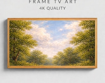 Cloudy Sky Tree Spring Frame TV Art, Spring Decor, Summer Screensaver