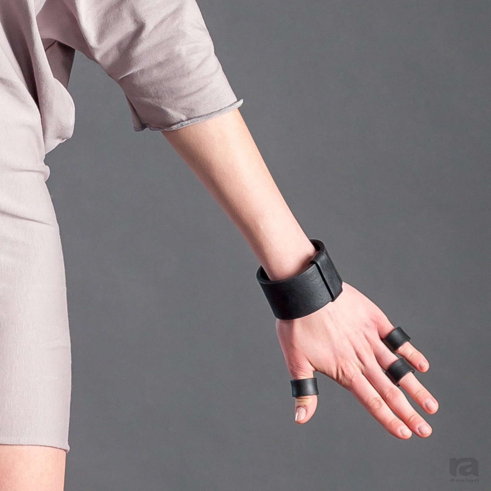 Rubber Black Bracelet 50x5 Foam Rubber Simple Shape Etsy