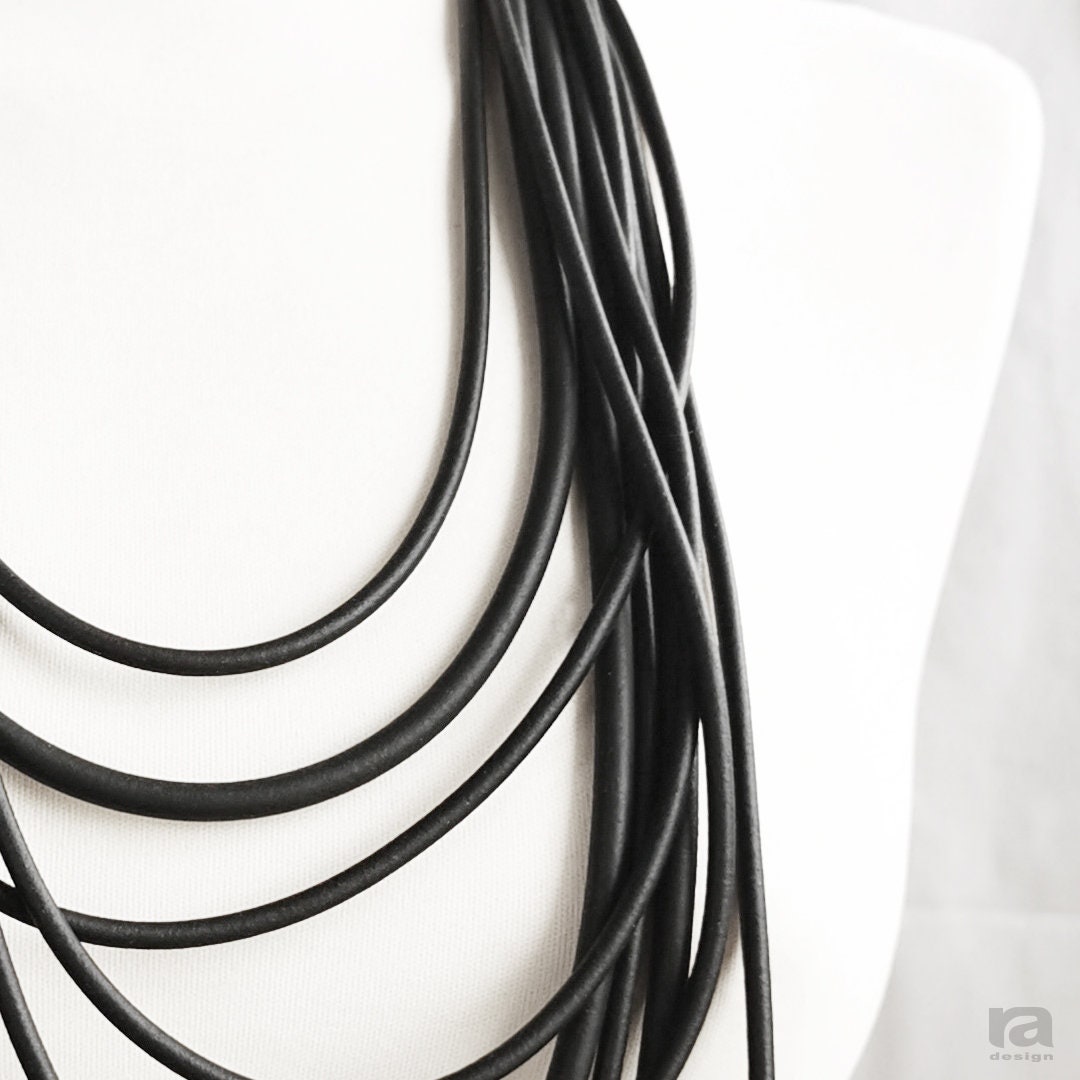 Multi Strand Rubber Necklace in Multicolour