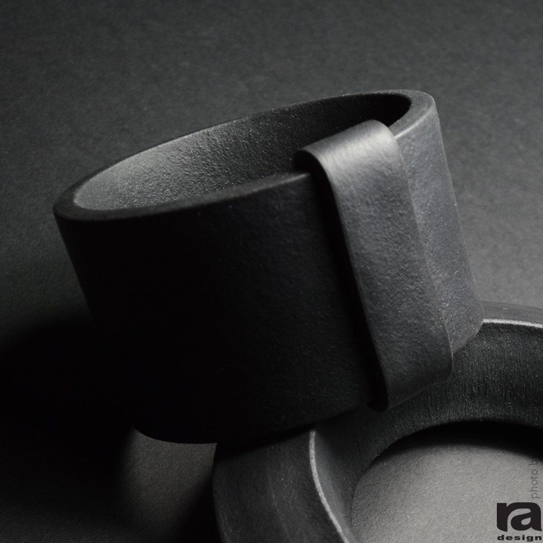 Rubber Black Bracelet 50x5 Foam Rubber Simple Shape Etsy