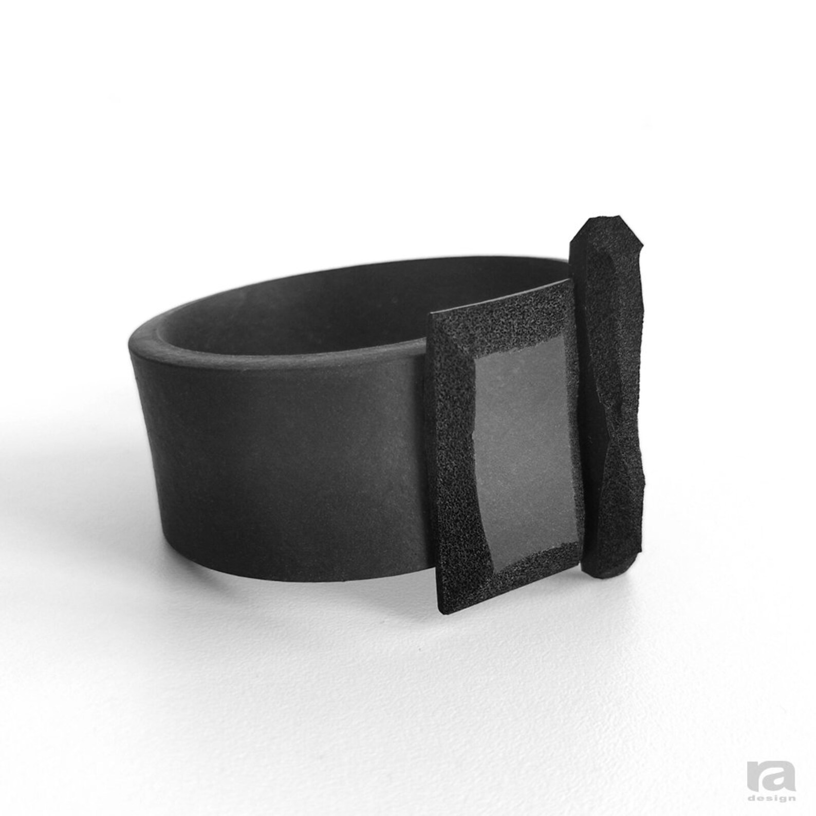 Black Rubber Bracelet Cut Lines Designers Bracelet Fashion Etsy