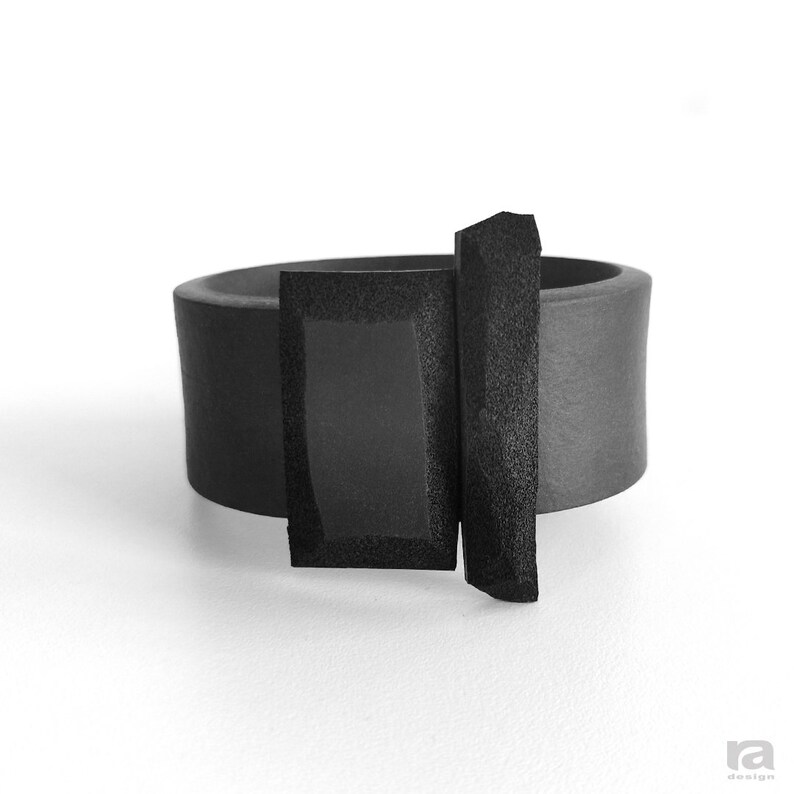 Black Rubber Bracelet Cut Lines Designers Bracelet Fashion Etsy