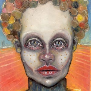 Pintura al óleo, original, retrato, arte.