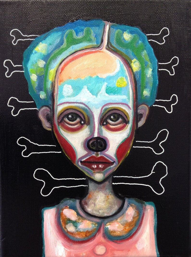 Original painting , clown image 1