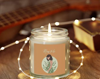 Mom To Be Candle, Coconut Apricot Wax, Pregnancy Gift