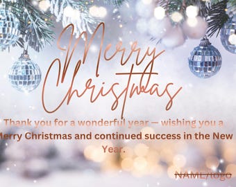 Minimalist Christmas Card Template: Elegant Holiday Bundle (Digital Download)