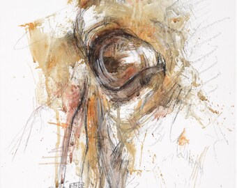 Original and Modern Painting of a Horse Eye