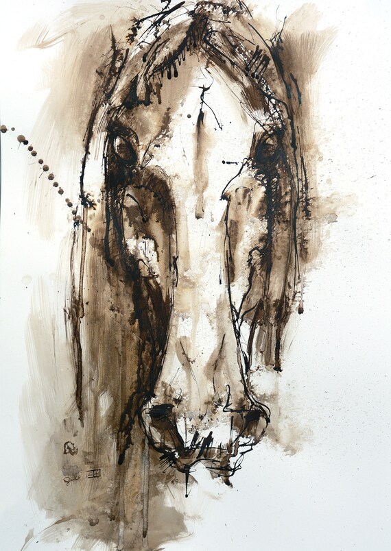 オリジナル アート 紙にセピア色の馬の頭のインクで描いた絵 - Etsy 日本 オリジナル アート 紙にセピア色の馬の頭のインクで描いた絵 - Etsy 日本