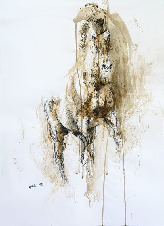 Rearing Horse Drawing