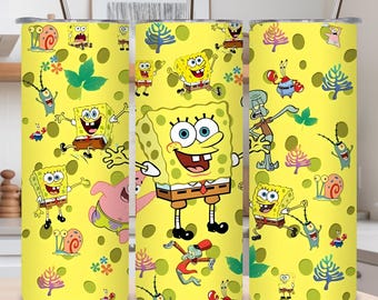 Sponge Bob 20 Unzen Becher | Dynamischer Held PNG (Digitaler Download)