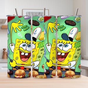 Schattige SpongeBob-personagekunst | Grappige cartoon fanartprint | Kawaii gele zeespons decor | Muurkunst kinderkamer | Cadeau voor stripliefhebbers
