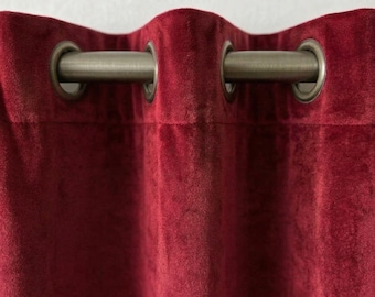 Cortinas de terciopelo rojo a medida: Cortinas suaves de lujo