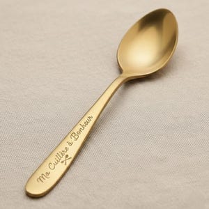 Cuillère dorée personnalisée en inox l Cadeau mariage ou anniversaire