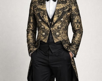 Chaqueta gótica steampunk para hombre, abrigo de fiesta medieval victoriano, esmoquin nuevo para disfraz.